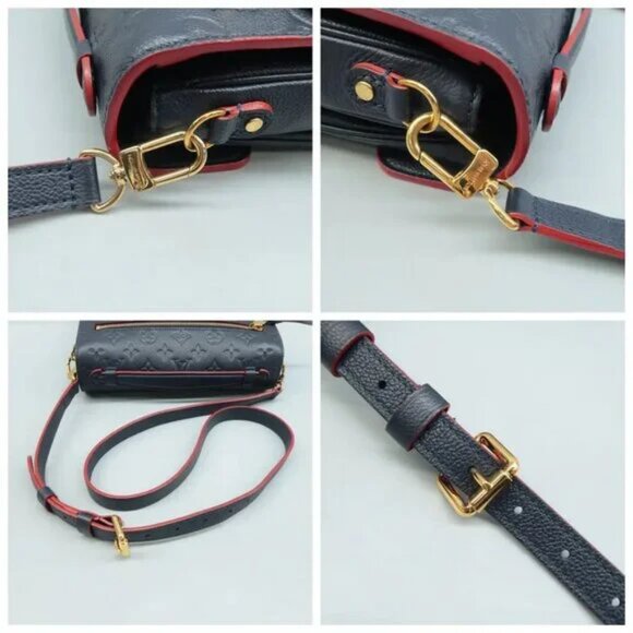 100% Authentic Louis Vuitton Metis Navy Monogram Leather Satchel - Picture 9 of 12